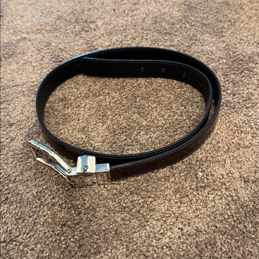 Women’s Brighton black belt with silver buckle
